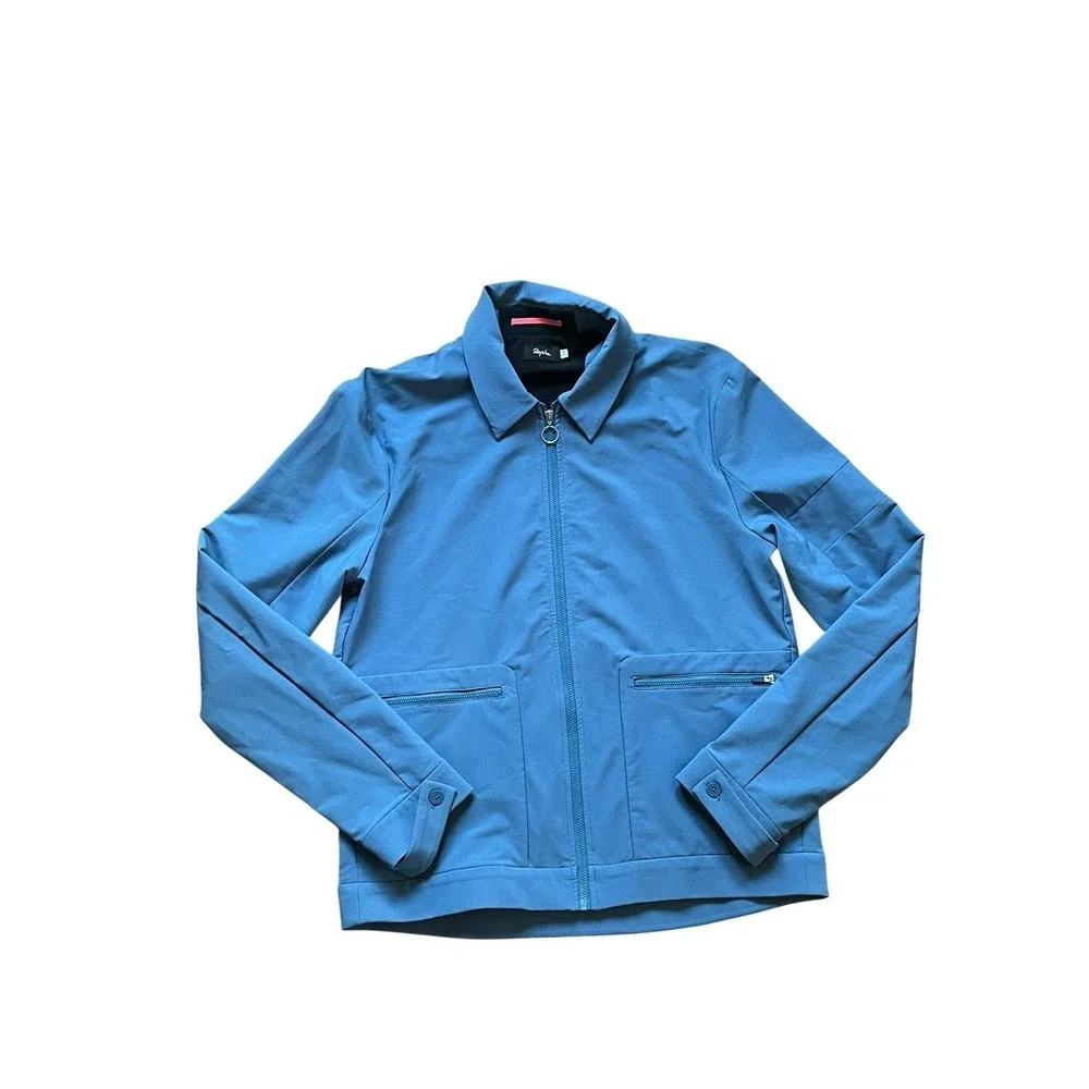 Rapha Loopback Jacket Blue Full Zip Lightweight Cycling Jacket Mens Size Medium
